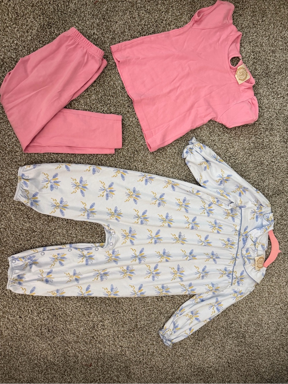 The Beaufort Bonnet Company 3T Bundle Romper Tee + Leggings Coastal Pink Fun